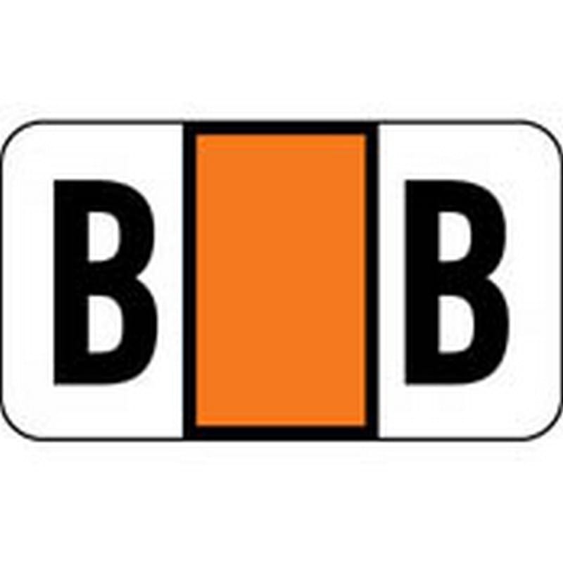 POS Compatible "B" Labels, Polylaminated Stock, 15/16 " X 1-5/8" Individual Letters - Ringbook pack of 240