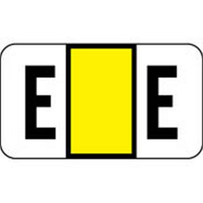 POS Compatible "E" Labels, Polylaminated Stock, 15/16 " X 1-5/8" Individual Letters - Ringbook pack of 240