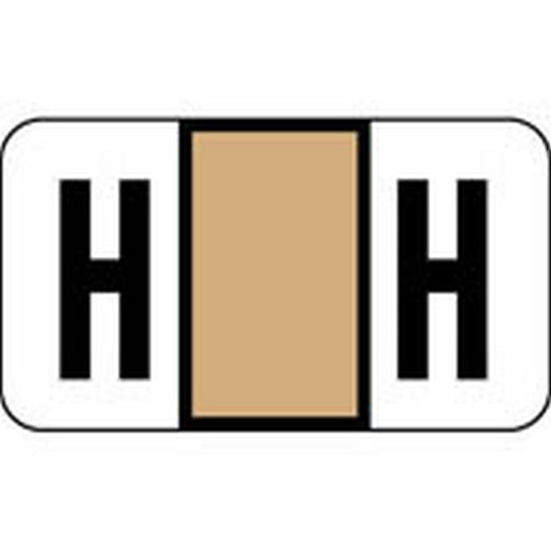 POS Compatible "H" Labels, Polylaminated Stock, 15/16 " X 1-5/8" Individual Letters - Ringbook pack of 240