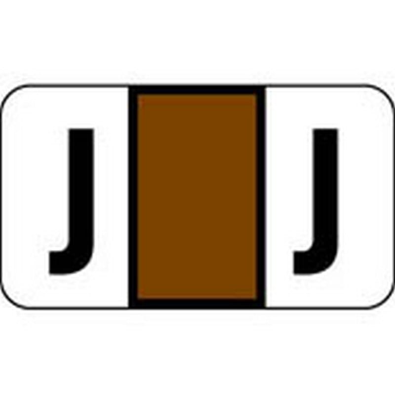 POS Compatible "J" Labels, Polylaminated Stock, 15/16 " X 1-5/8" Individual Letters - Ringbook pack of 240