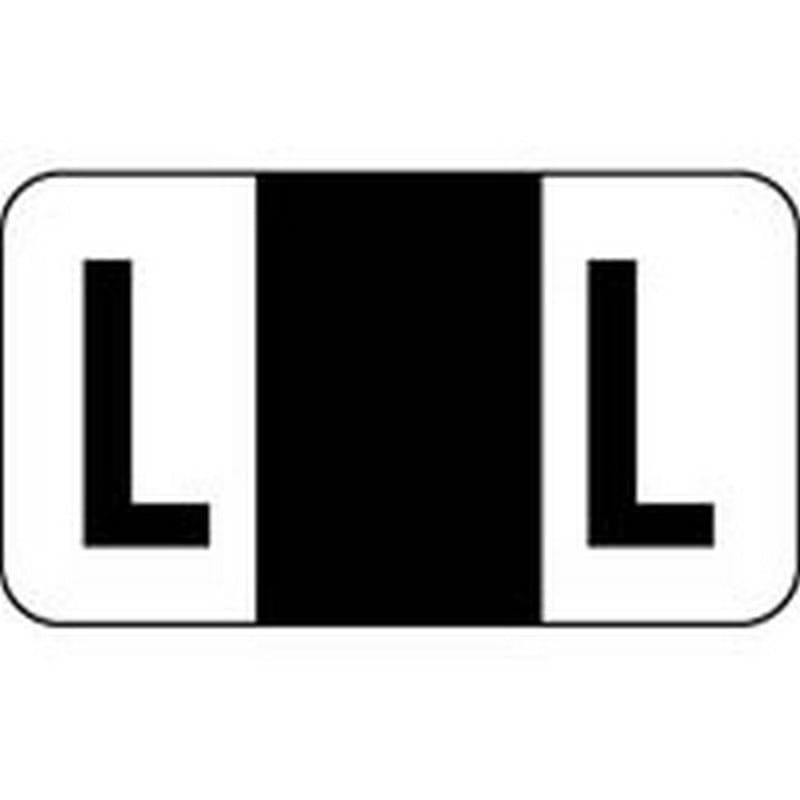 POS Compatible "L" Labels, Polylaminated Stock, 15/16 " X 1-5/8" Individual Letters - Ringbook pack of 240