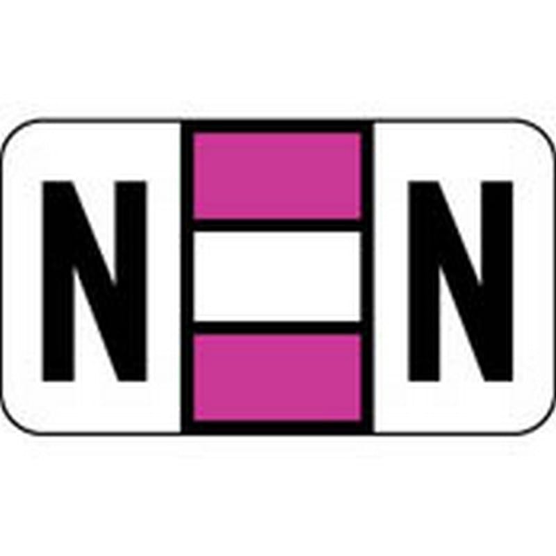 POS Compatible "N" Labels, Polylaminated Stock, 15/16 " X 1-5/8" Individual Letters - Ringbook pack of 240