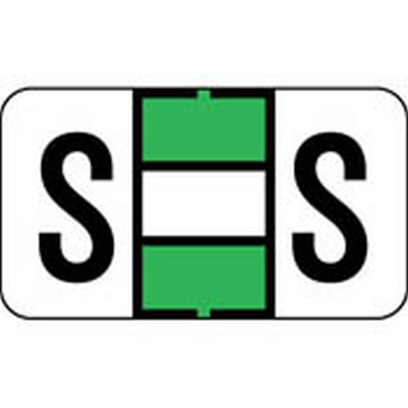 POS Compatible "S" Labels, Polylaminated Stock, 15/16 " X 1-5/8" Individual Letters - Ringbook pack of 240