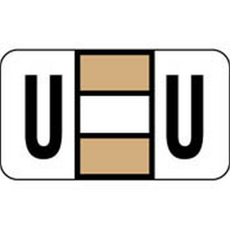 POS Compatible "U" Labels, Polylaminated Stock, 15/16 " X 1-5/8" Individual Letters - Ringbook pack of 240