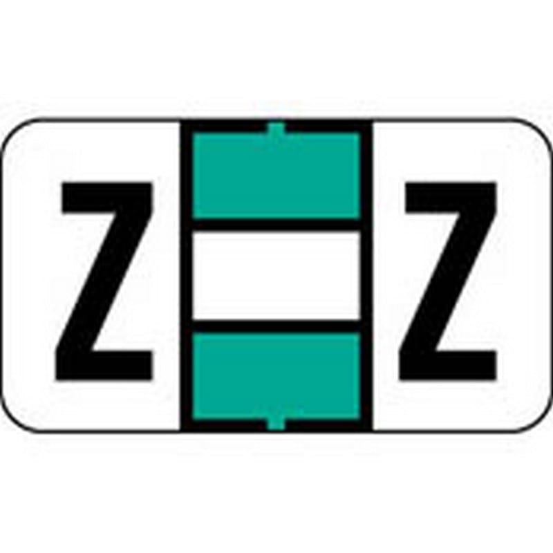 POS Compatible "Z" Labels, Polylaminated Stock, 15/16 " X 1-5/8" Individual Letters - Ringbook pack of 240