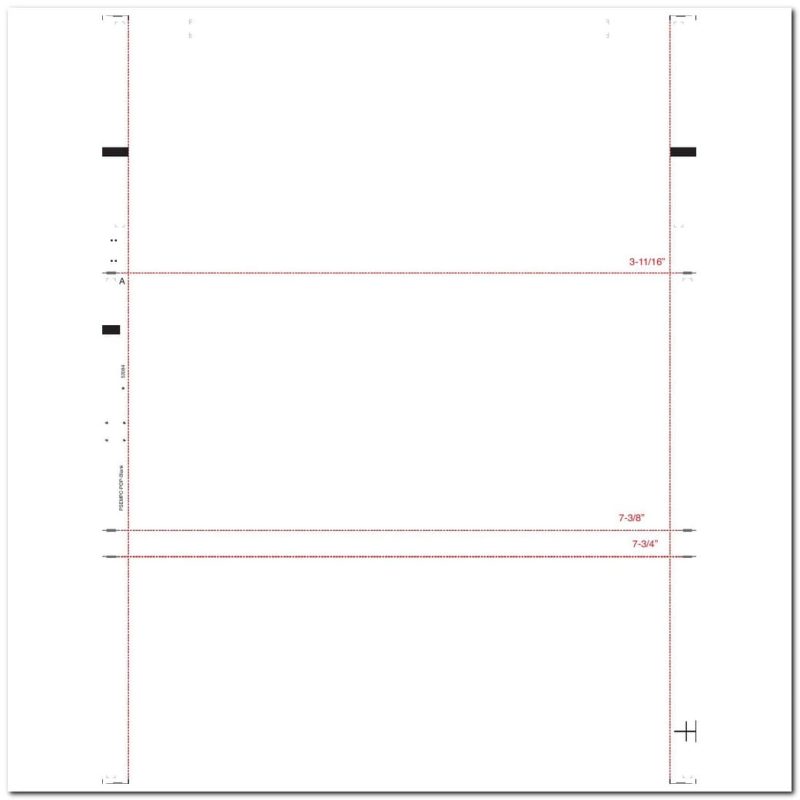 8-1/2" x 11" C Fold Duplex Multi-Purpose Blank - Finger Pop Opening - No Blockout Back (Box of 2000)