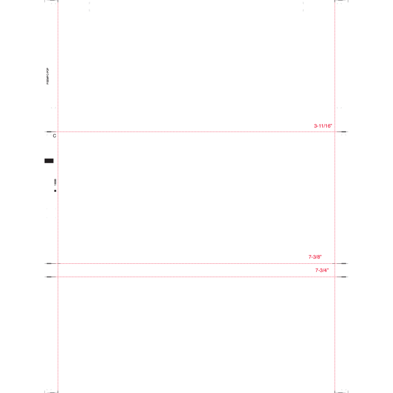 8-1/2" x 11" C Fold Duplex Multi-Purpose Blank - Finger Pop Opening - With Blockout Back (Box of 2000)