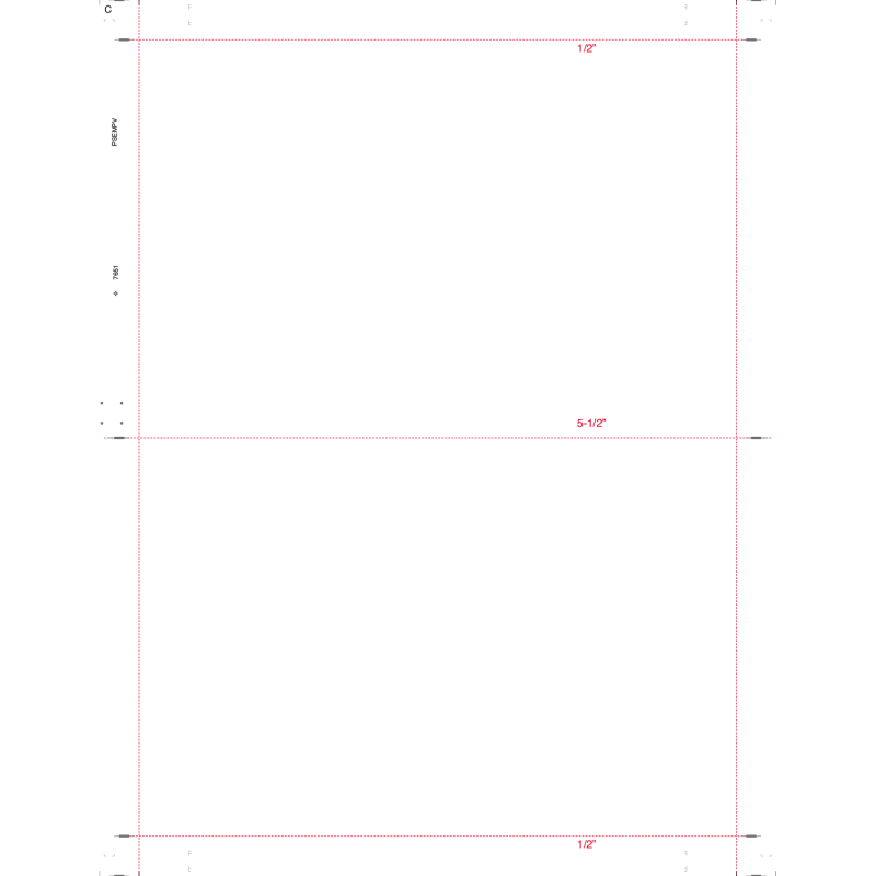8-1/2" x 11" V Fold Duplex Multi-Purpose Blank (Box of 2000)
