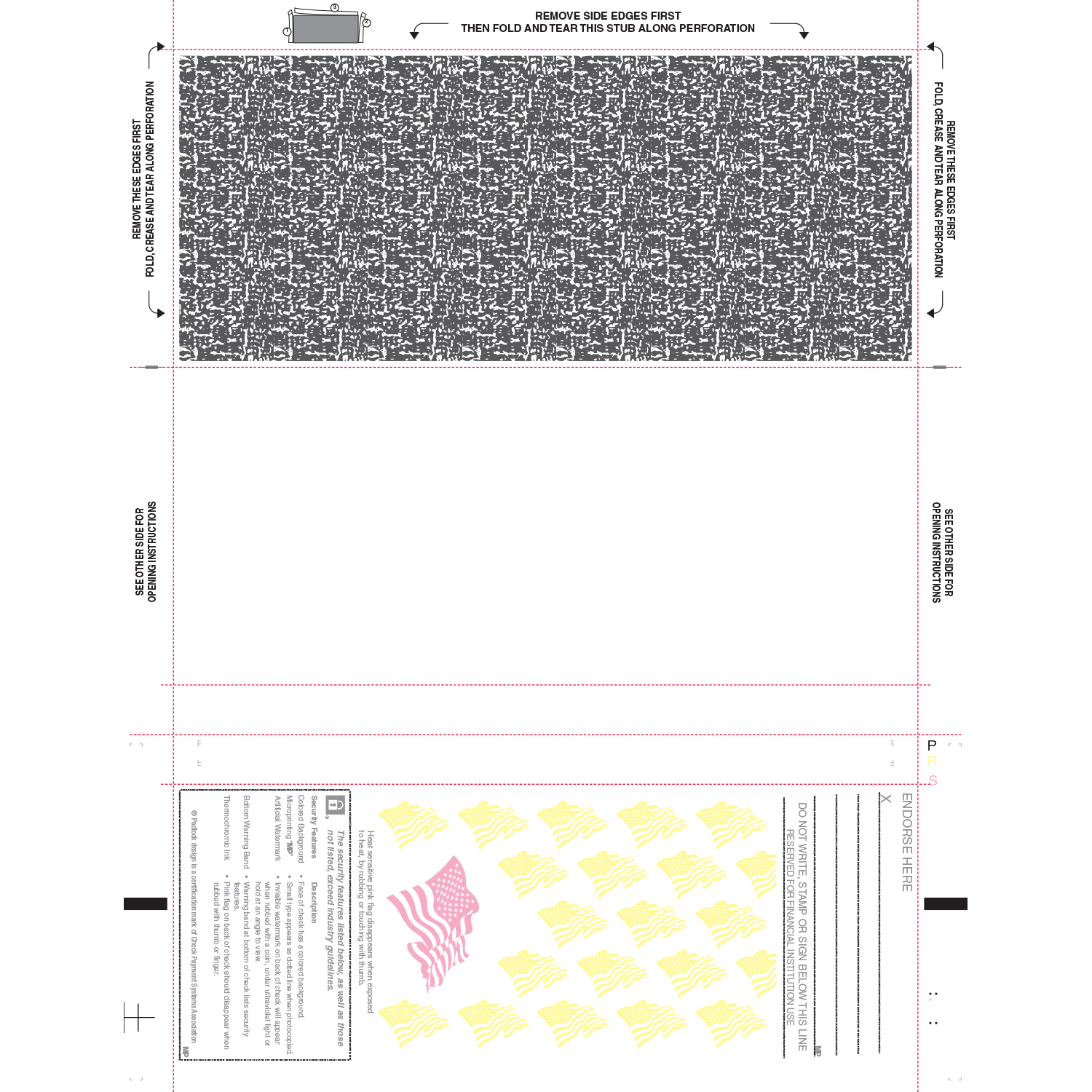 8-1/2" x 11" C Fold Duplex Check Blue (check at the bottom) (Box of 2000) - Image 3