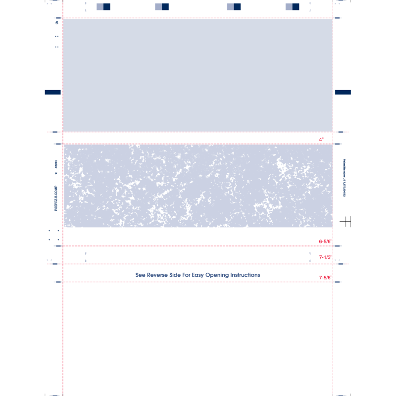 8-1/2" x 11" Z Fold Check Blue Marble - Basic Security Paper (Box of 2000)