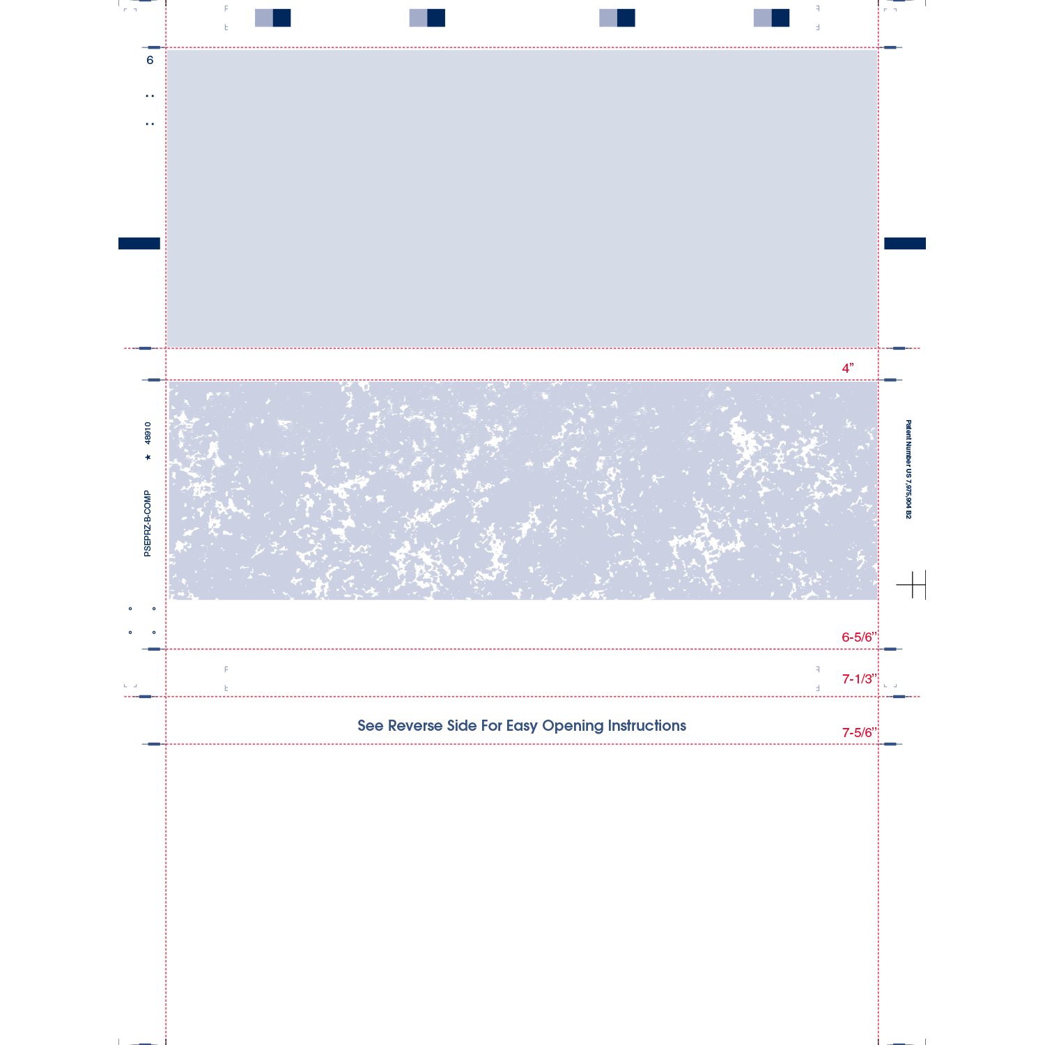 8-1/2" x 11" Z Fold Check Blue Marble - Basic Security Paper (Box of 2000)