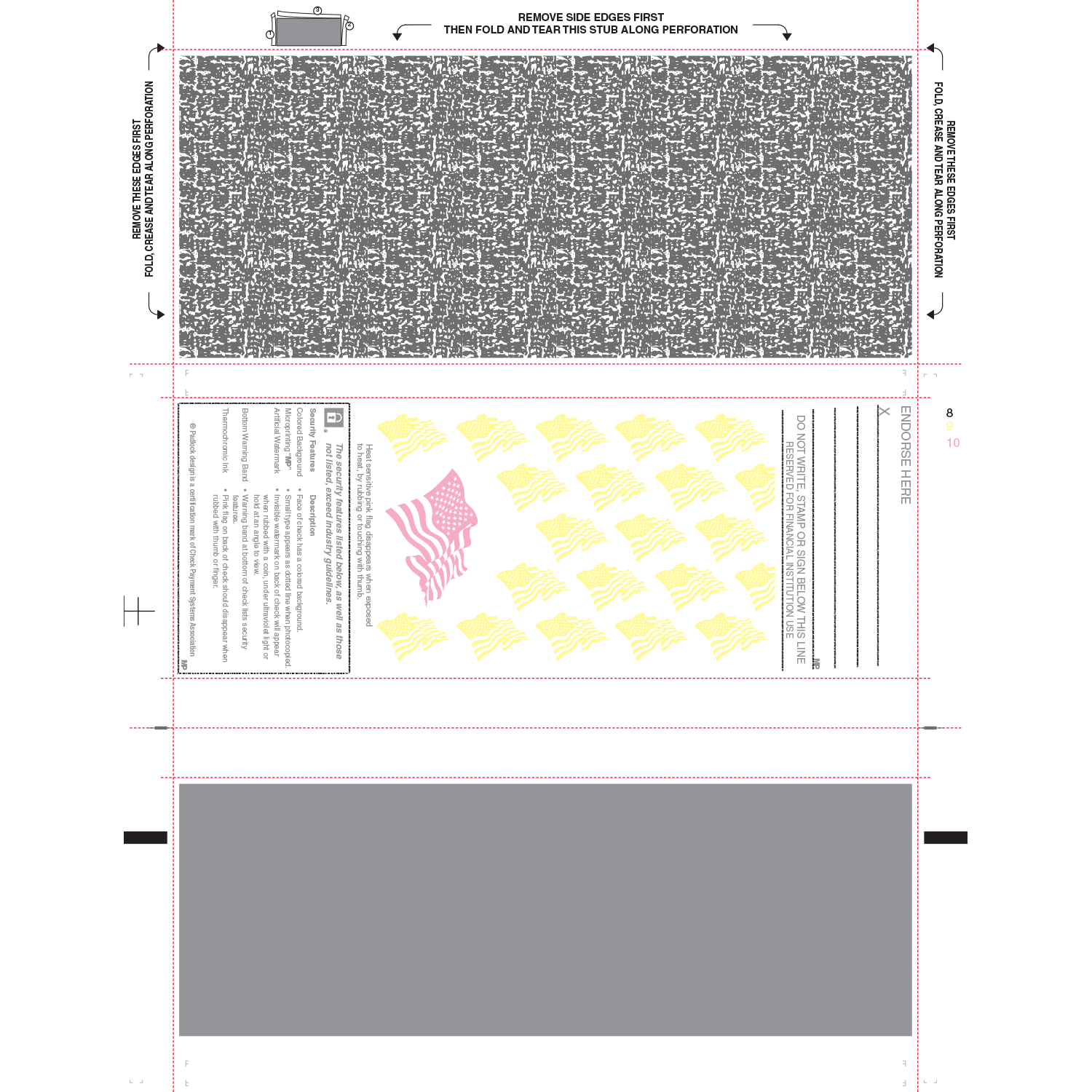8-1/2" x 11" Z Fold Check Prismatic Blue & Red (Box of 2000) - Image 3