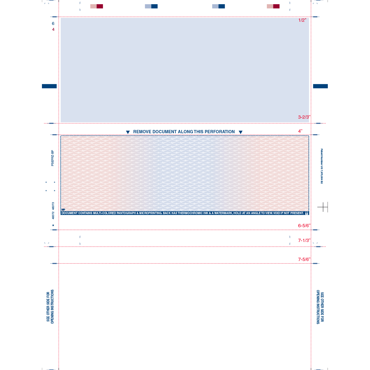 8-1/2" x 11" Z Fold Check Prismatic Blue & Red (Box of 2000)