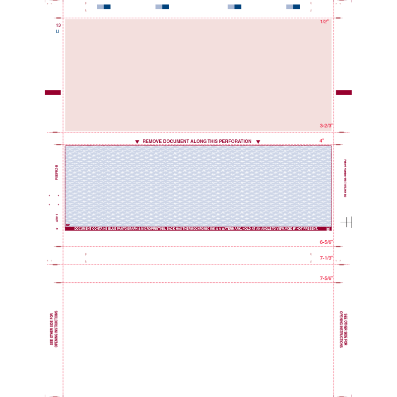 8-1/2" x 11" Z Fold Check Blue (Box of 2000)