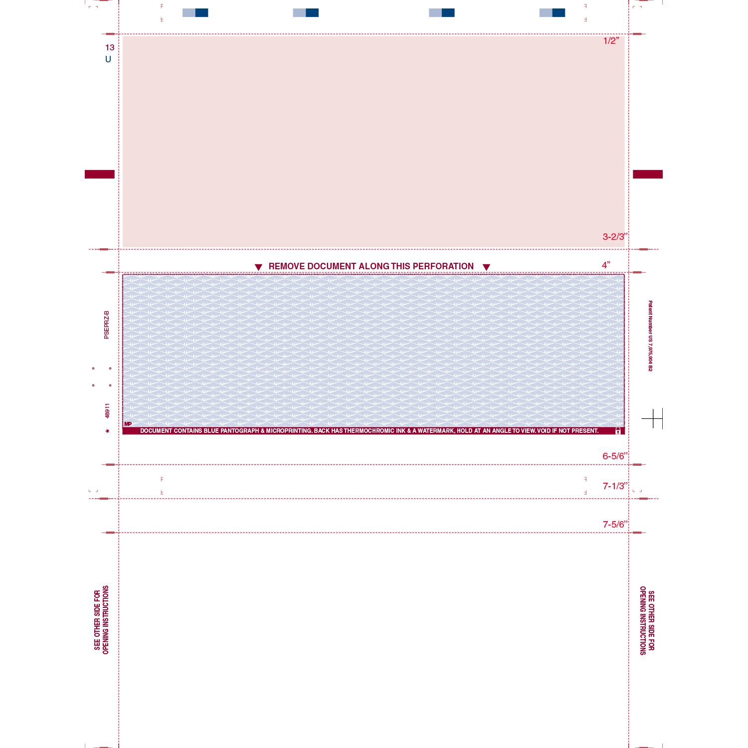 8-1/2" x 11" Z Fold Check Blue (Box of 2000)
