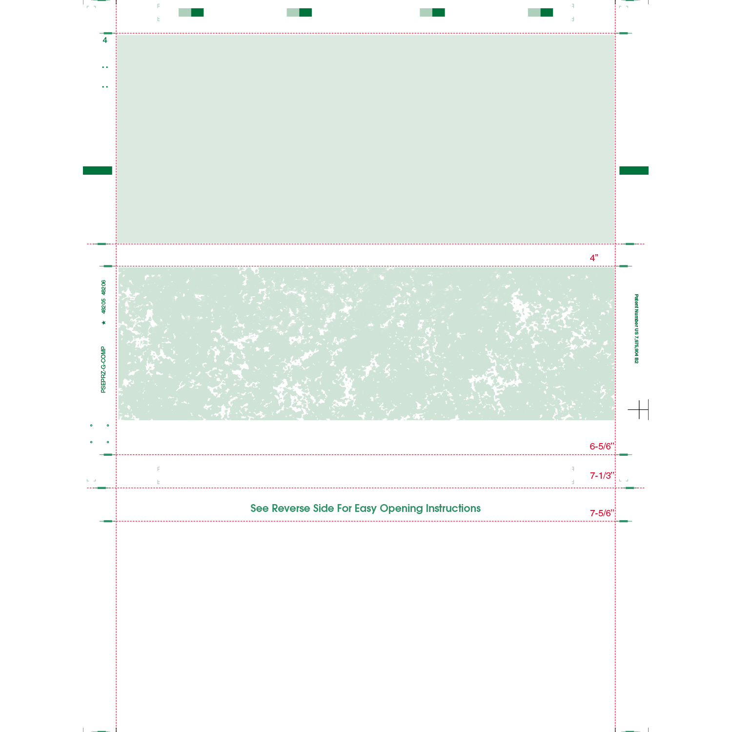 8-1/2" x 11" Z Fold Check Green Marble - Basic Security Paper (Box of 2000) - Image 2