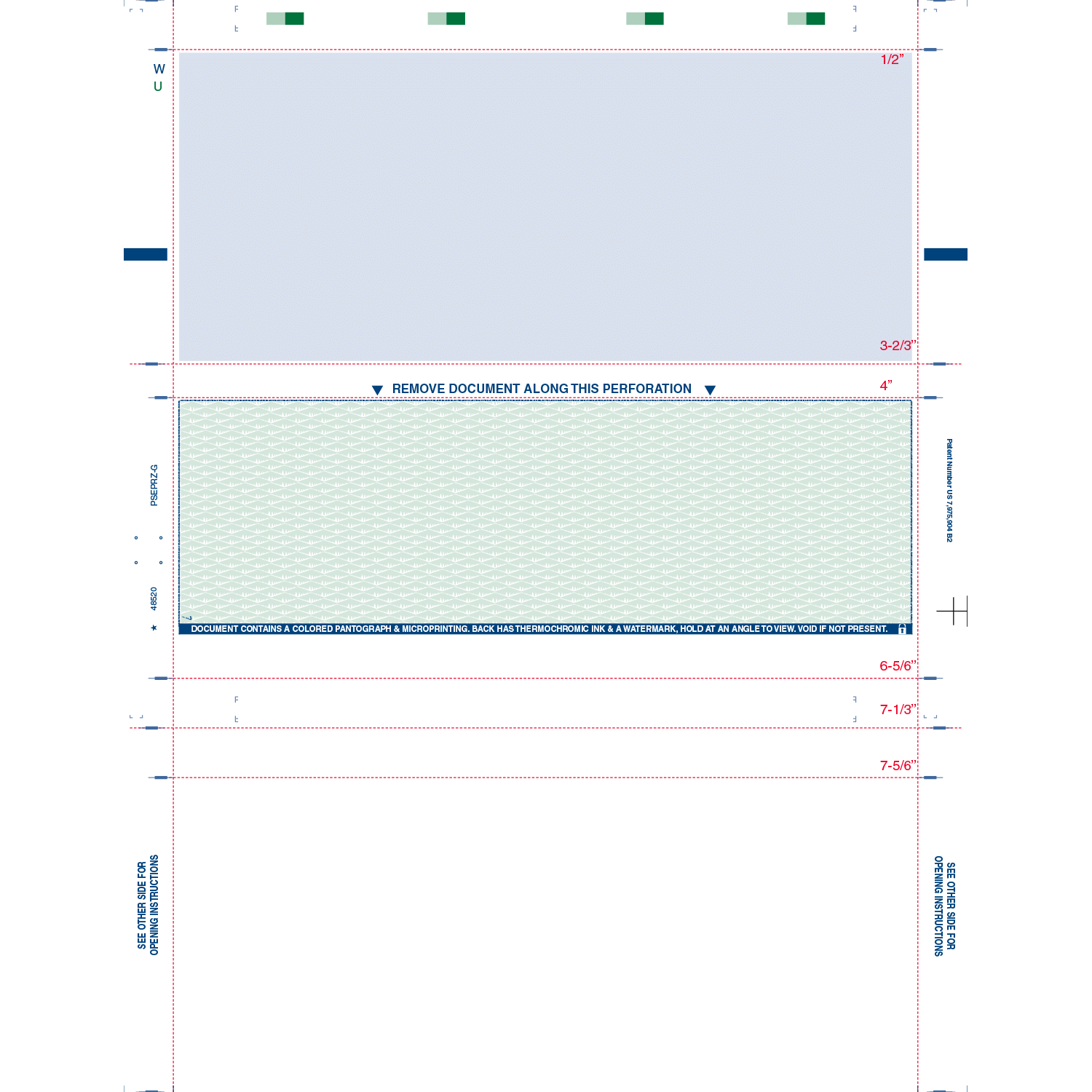 8-1/2" x 11" Z Fold Check Green (Box of 2000) - Image 2