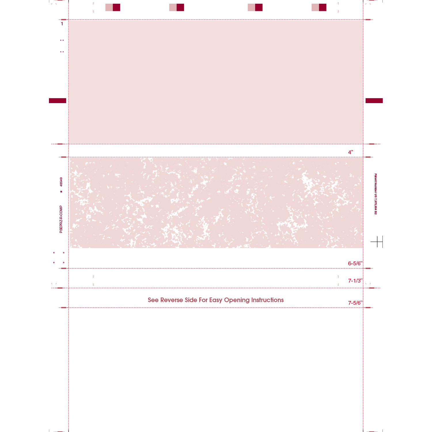 8-1/2" x 11" Z Fold Check Red Marble - Basic Security Paper (Box of 2000)