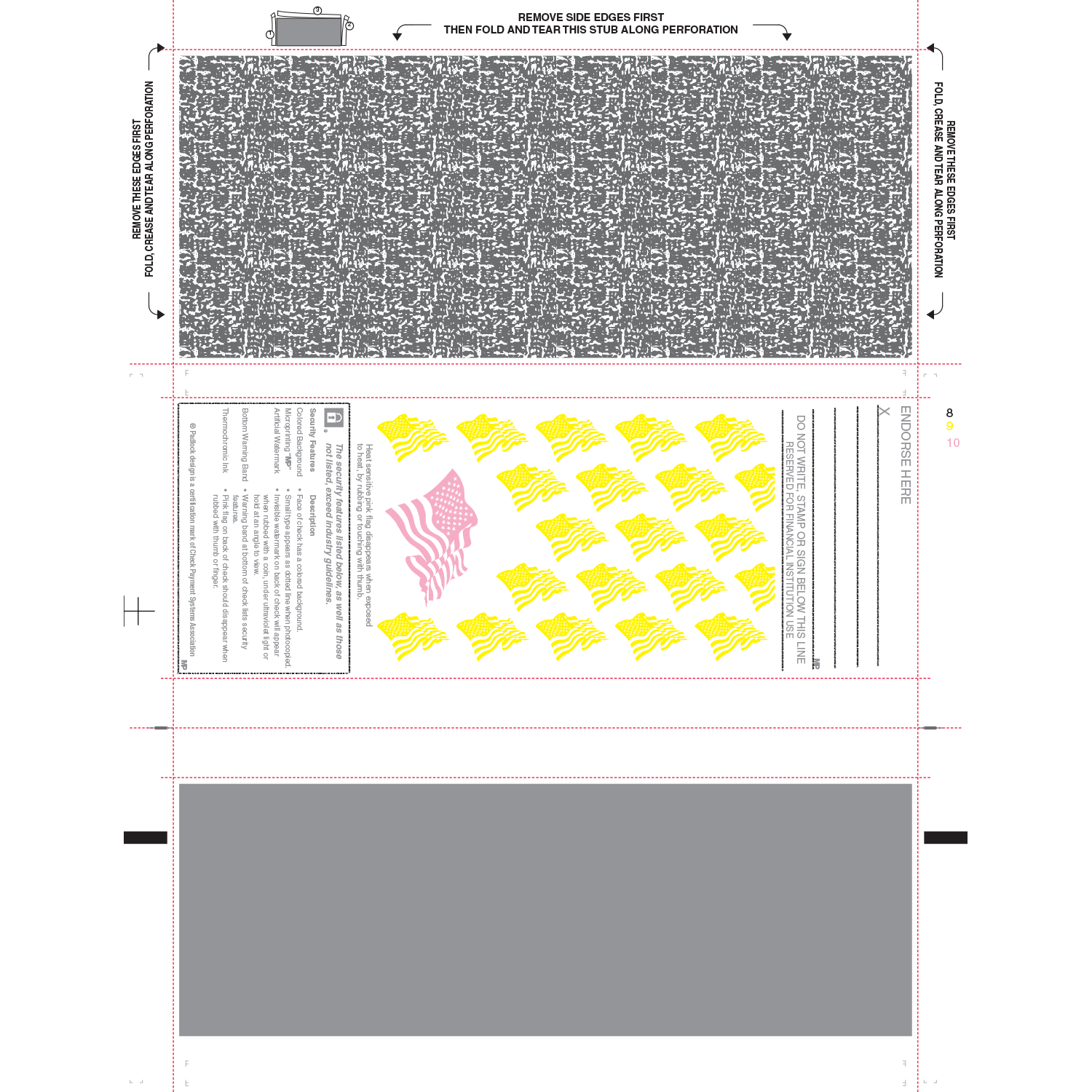 8-1/2" x 11" Z Fold Check Red (Box of 2000) - Image 3
