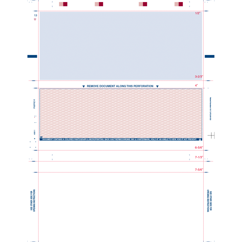 8-1/2" x 11" Z Fold Check Red (Box of 2000)