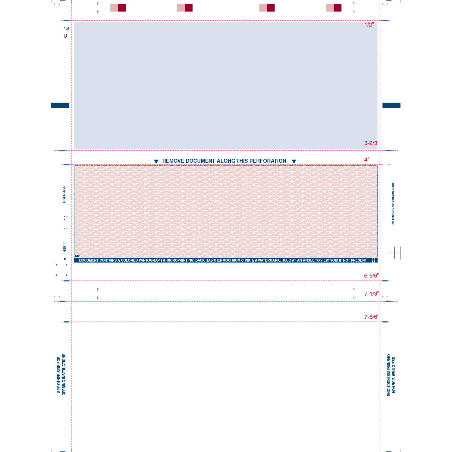 8-1/2" x 11" Z Fold Check Red (Box of 2000)
