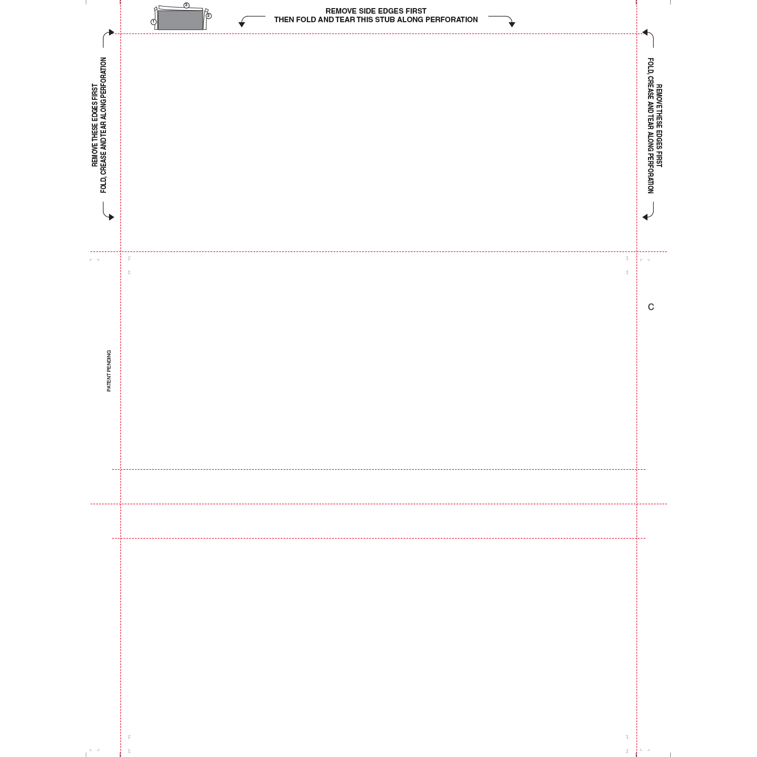 8-1/2" x 11" Z Fold Multi-Purpose Totally Blank - No Check Perf (Box of 2000) - Image 3
