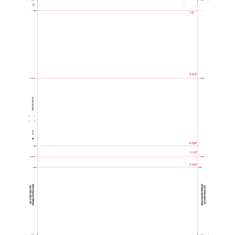 8-1/2" x 11" Z Fold Multi-Purpose Totally Blank - No Check Perf (Box of 2000)
