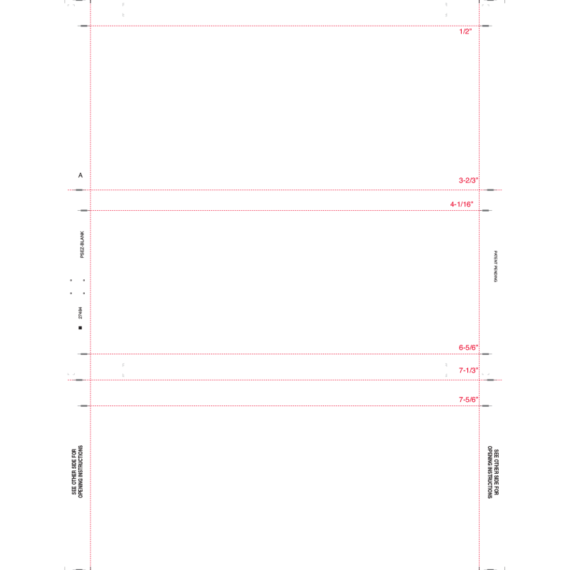 8-1/2" x 11" Z Fold Multi-Purpose Totally Blank (Box of 2000)