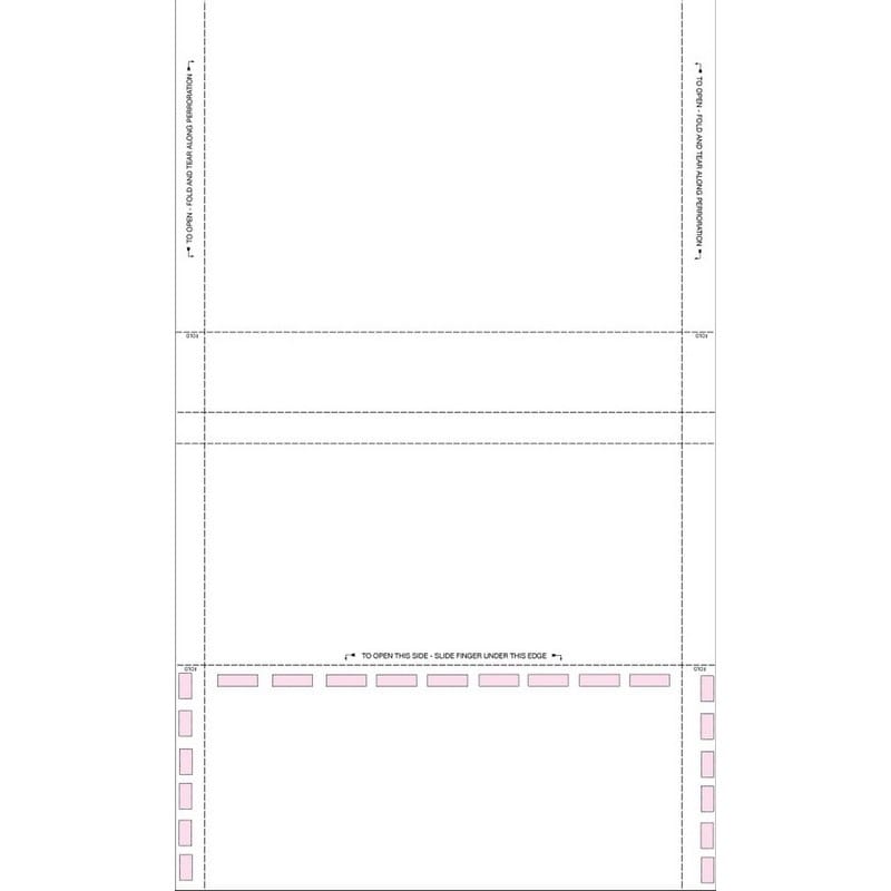 8-1/2" x 14" 1Part/2 Way with Return, Uneven C Fold with Blue Tint (Carton of 1000)