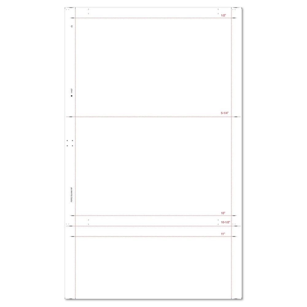 8-1/2" x 14" EZ Fold Multi-Purpose Totally Blank - No Check Perforation (Box of 2000) - Image 2