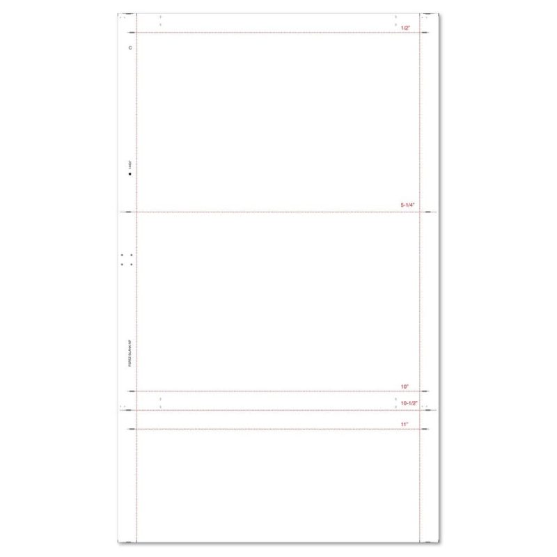 8-1/2" x 14" EZ Fold Multi-Purpose Totally Blank - No Check Perforation (Box of 2000)