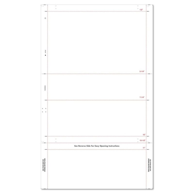 8-1/2" x 14" EZ Fold Multi-Purpose Blank Face, Blockout Back (Box of 2000)