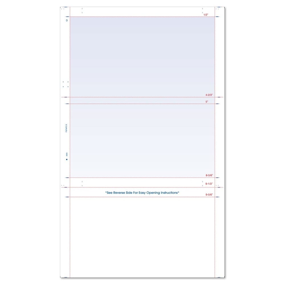 8-1/2" x 14" Z Fold Multi-Purpose Blue Screen on Face, Blockout Back (Box of 2000) - Image 2