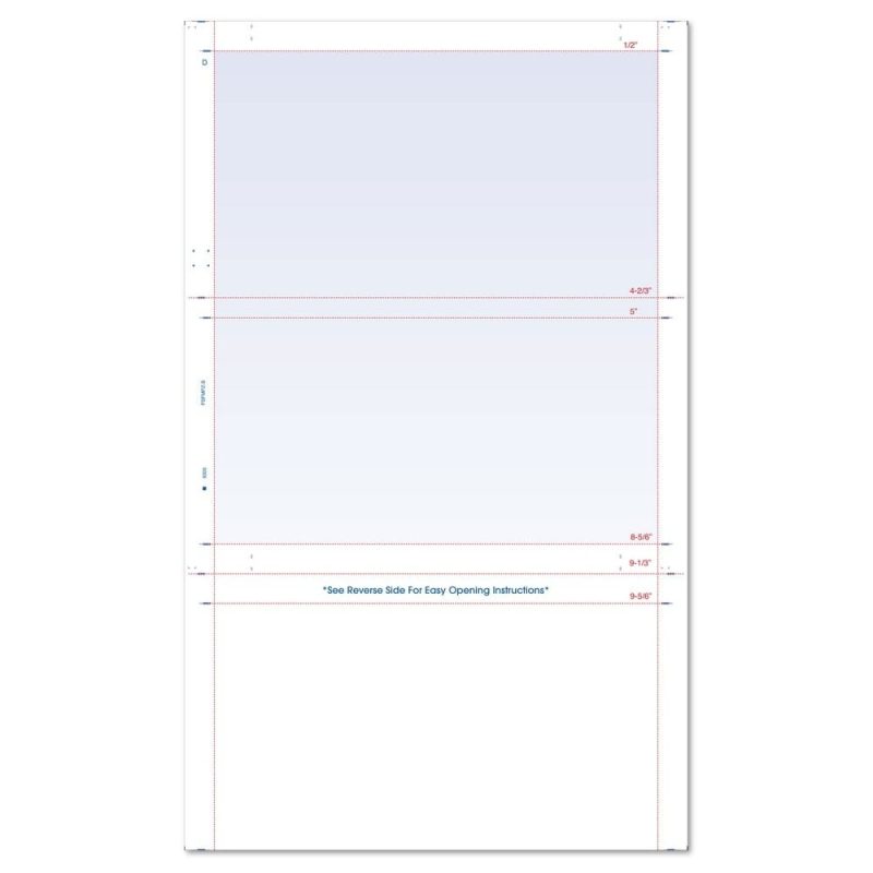 8-1/2" x 14" Z Fold Multi-Purpose Blue Screen on Face, Blockout Back (Box of 2000)