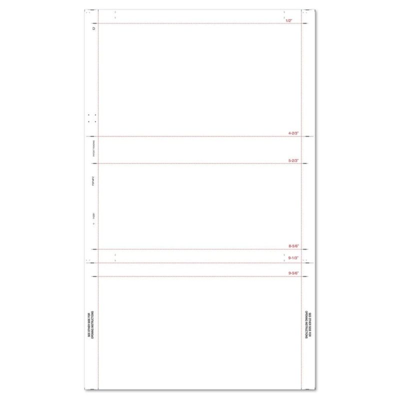 8-1/2" x 14" Z Fold Multi-Purpose Blank Face, Blockout Back (Box of 2000)