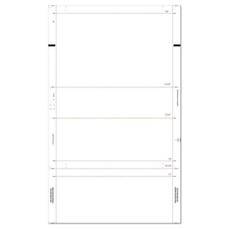8-1/2" x 14" EZ Fold Check Blank Face - Security Backer - Basic Security Paper (Box of 2000)