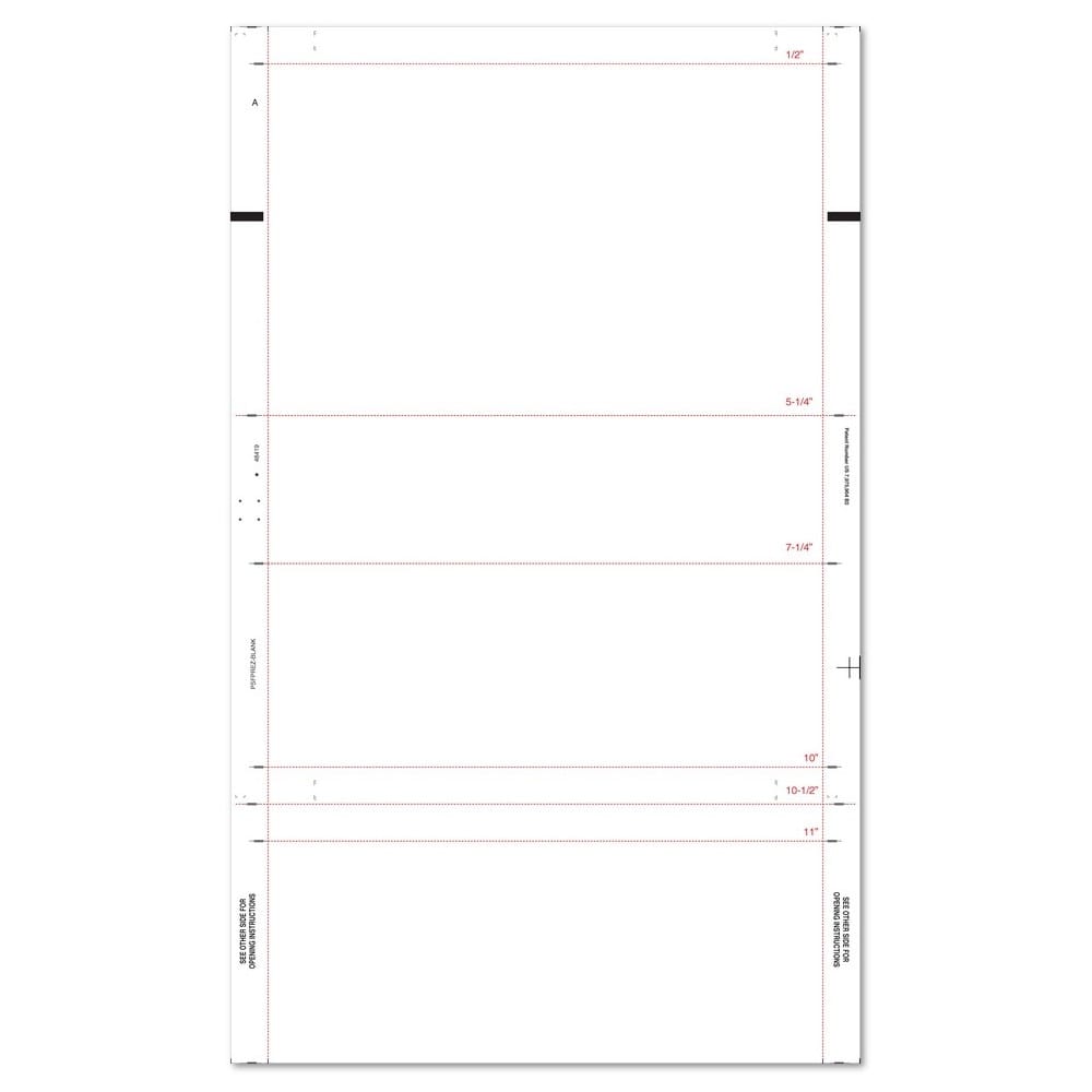 8-1/2" x 14" EZ Fold Check Blank Face - Security Backer - Basic Security Paper (Box of 2000)