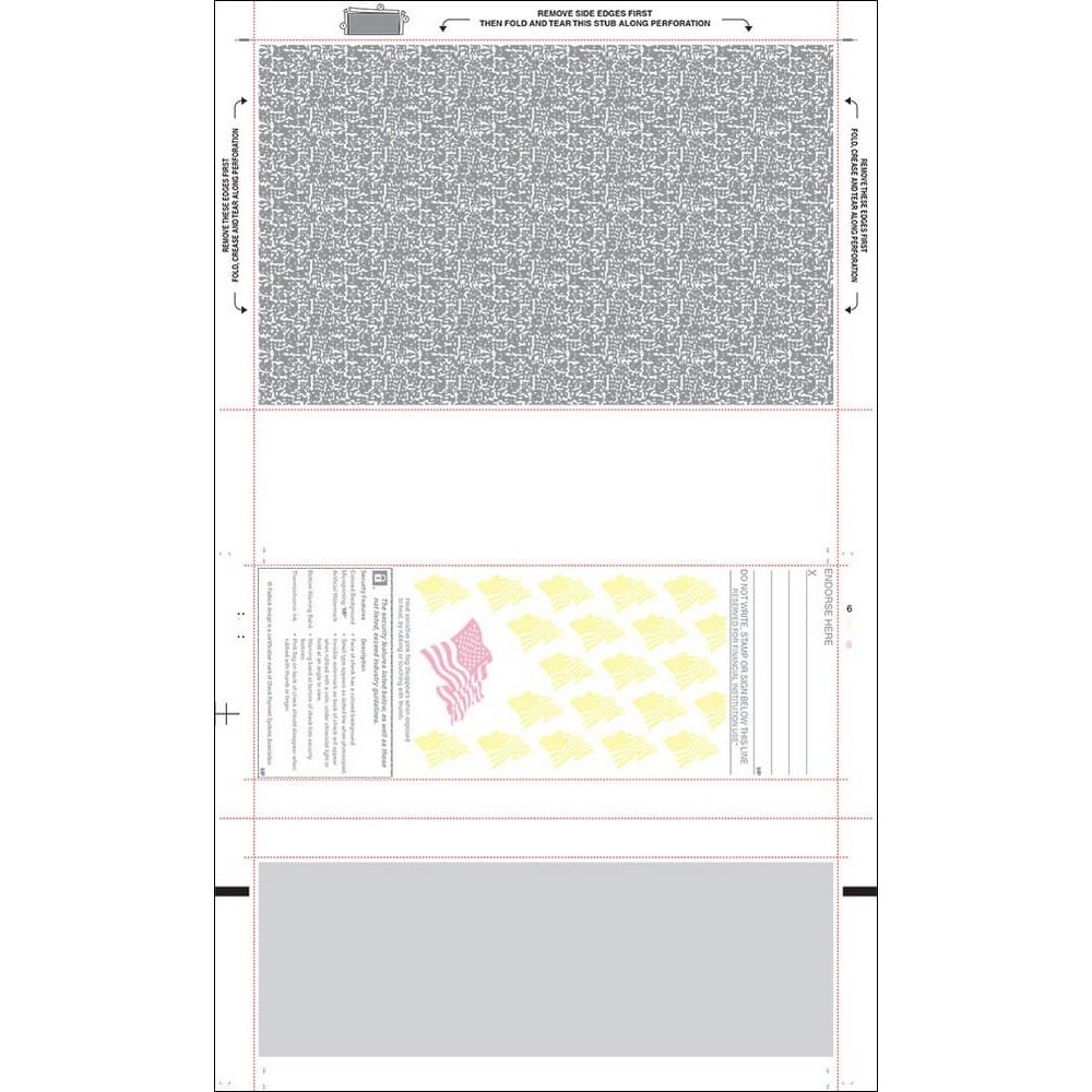 8-1/2" x 14" EZ Fold Check Blue (Box of 2000) - Image 4