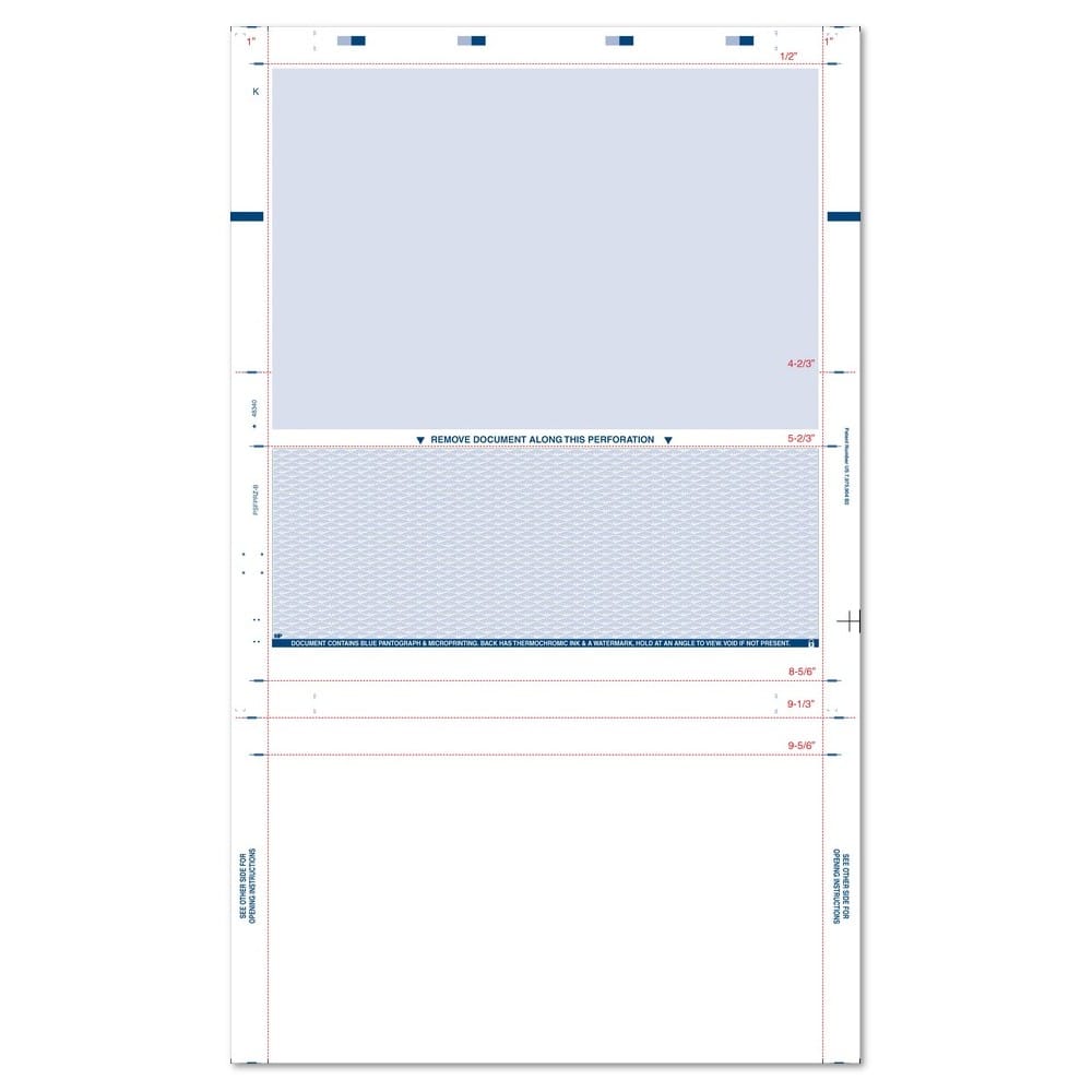 8-1/2" x 14" Z Fold Check Blue (Box of 2000) - Image 3