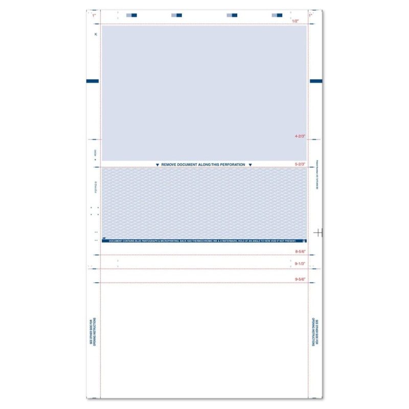8-1/2" x 14" Z Fold Check Blue (Box of 2000)