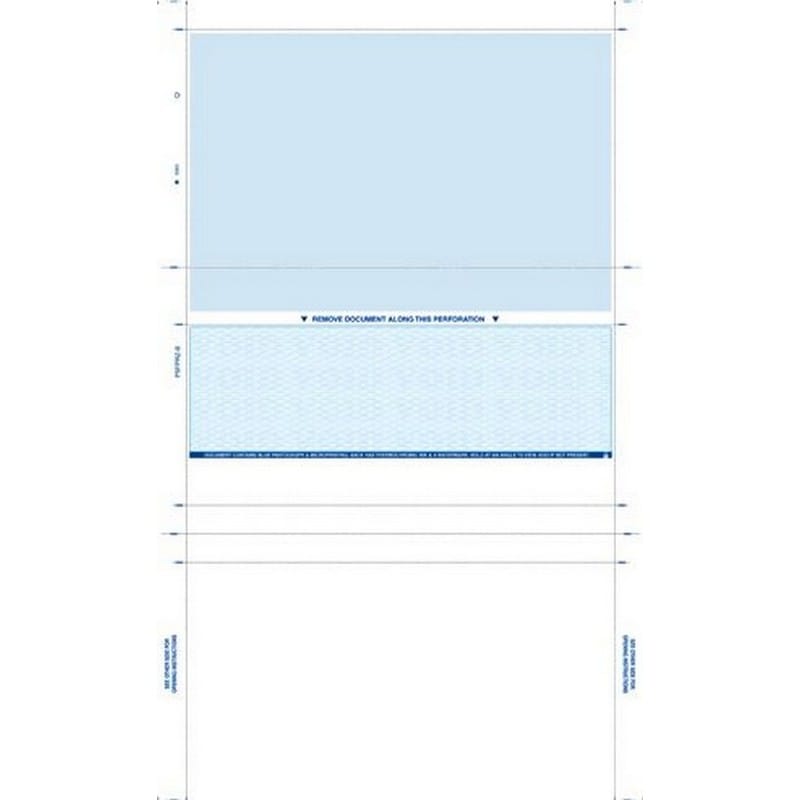 8-1/2" x 14" Z Fold Check Blue (Box of 2000) - Image 2