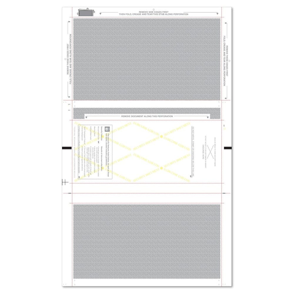 8-1/2" x 14" Z Fold Check Blue - Green Check (Box of 2000) - Image 3