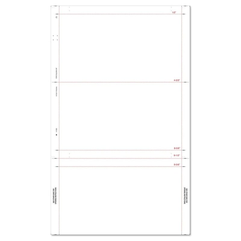 8-1/2" x 14" Z Fold Multi-Purpose Totally Blank - No Check Perf (Box of 2000)