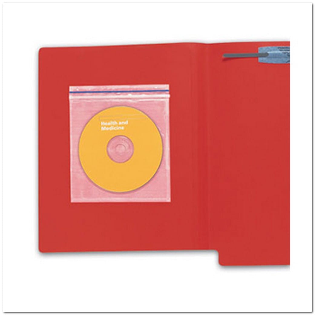 5-1/2" x 6-1/4" Stick-On Zip Lock Poly Pocket (Pack of 100)