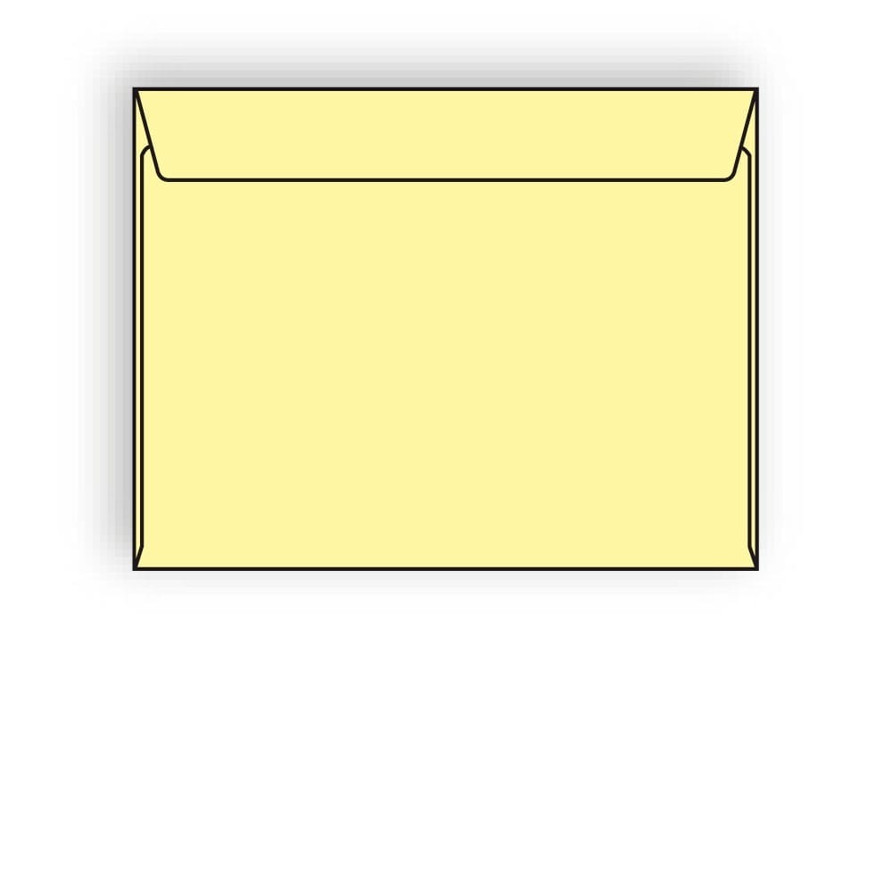Open Side Booklet Envelopes, 6" x 9", 24#, Recycled, Canary Pastel, Acid Free, Side Seams (Box of 500)