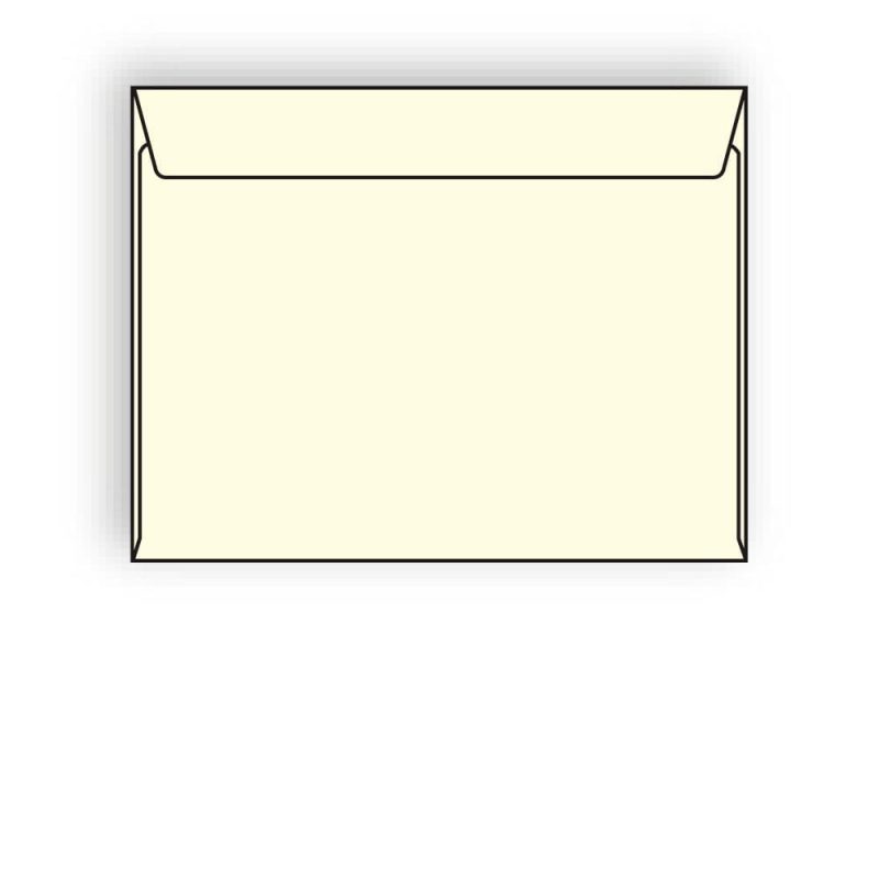 Open Side Booklet Envelopes, 9" x 12", 28#, Recycled, Creme Pastel, Acid Free, Side Seams (Box of 500)
