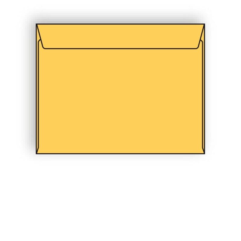 Open Side Booklet Envelopes, 6" x 9", 24#, Recycled, Goldenrod Pastel, Acid Free, Side Seams (Box of 500)