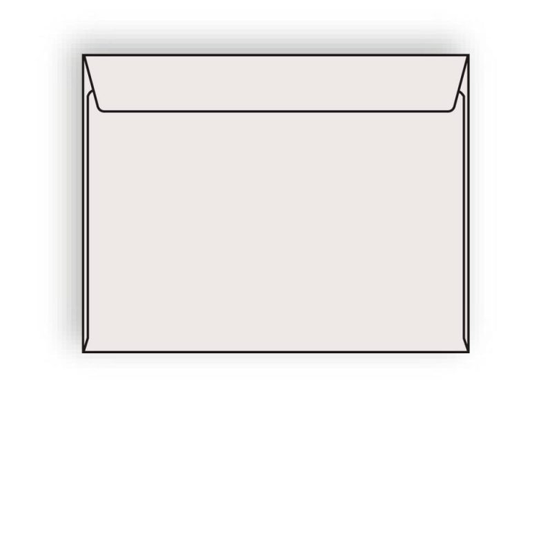 Open Side Booklet Envelopes, 9" x 12", 28#, Recycled, Gray Pastel, Acid Free, Side Seams (Box of 500)