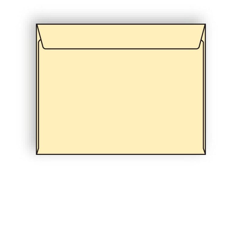 Open Side Booklet Envelopes, 6" x 9", 24#, Recycled, Ivory Pastel, Acid Free, Side Seams (Box of 500)