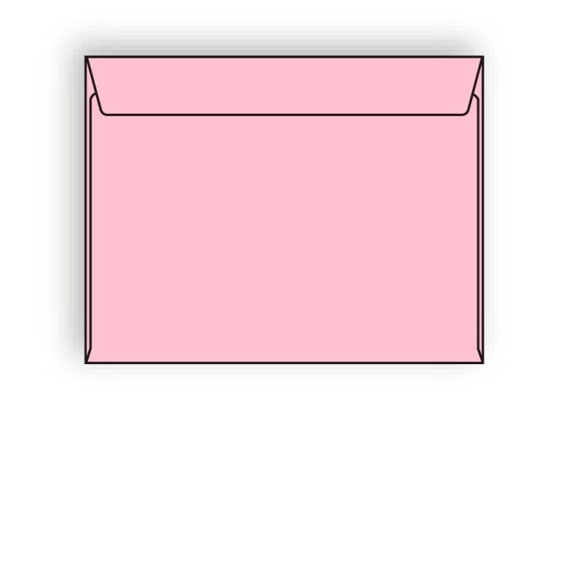 Open Side Booklet Envelopes, 9" x 12", 28#, Recycled, Pink Pastel, Acid Free, Side Seams (Box of 500)